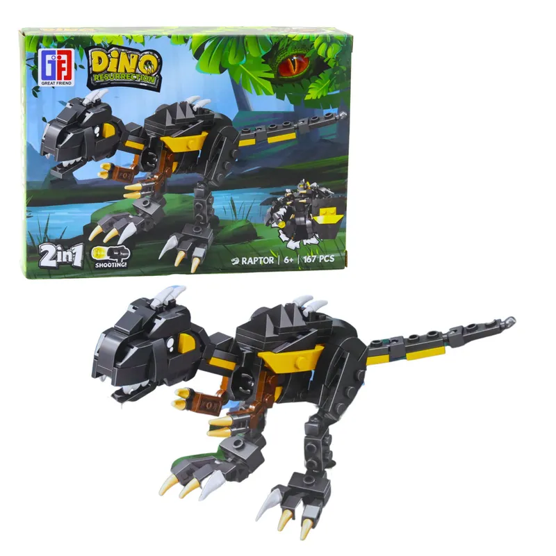Klocki Konstrukcyjne Zestaw Dinozaur Robot 2w1 153-179 el. Mix