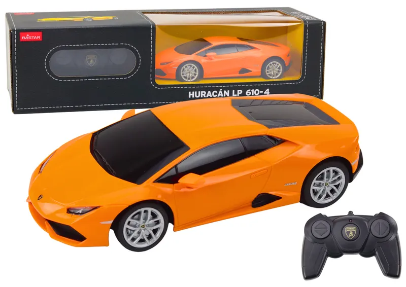 Auto R/C LAMBORGHINI Huracan 1:24 Rastar - Pomarańczowy