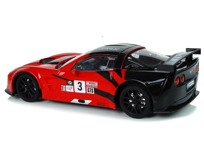 Auto Sportowe Wyścigowe R/C 1:18 Corvette C6.R 2.4 g Światła - Czerwony