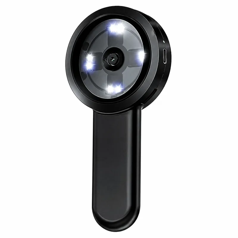 Przenośny Mikroskop Cyfrowy Ręczny Kamera HD 100X Ekran IPS 8 Diod LED