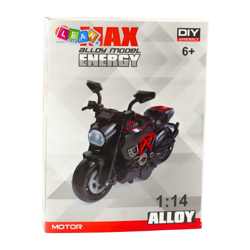 Motocykl Do Składania Skręcania Metal 1:14 DIY - Czerwony