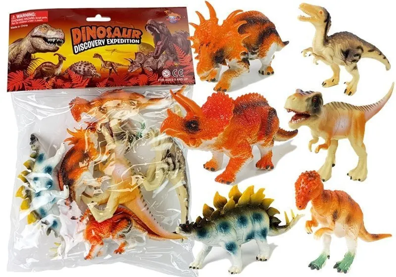 Zestaw Figurki Dinozaurów 10 cm 6 Sztuk