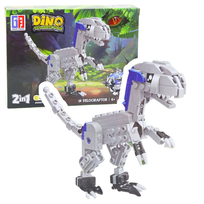 Klocki Konstrukcyjne Zestaw Dinozaur Robot 2w1 148-175 el. Mix