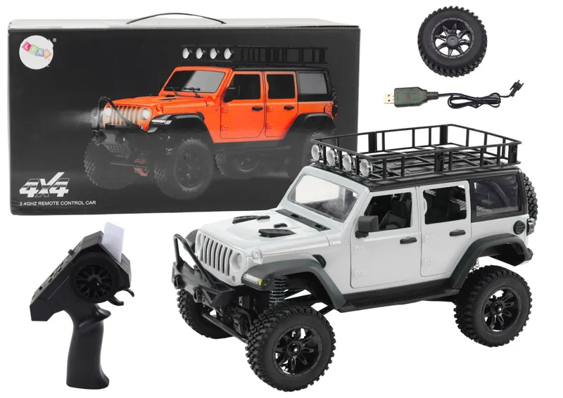 Auto Terenowe Zdalnie Sterowane RC 2.4G Napęd 4X4 - Szary