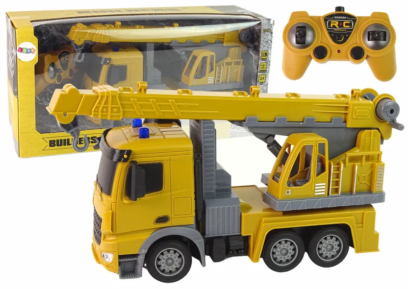 Dźwig Pojazd Budowlany 2.4G R/C 1:12 - Żółta