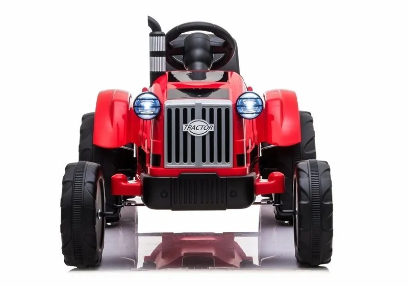 Traktor Na Akumulator Z Przyczepą CH9959 Światła LED Pilot Radio - Czerwony