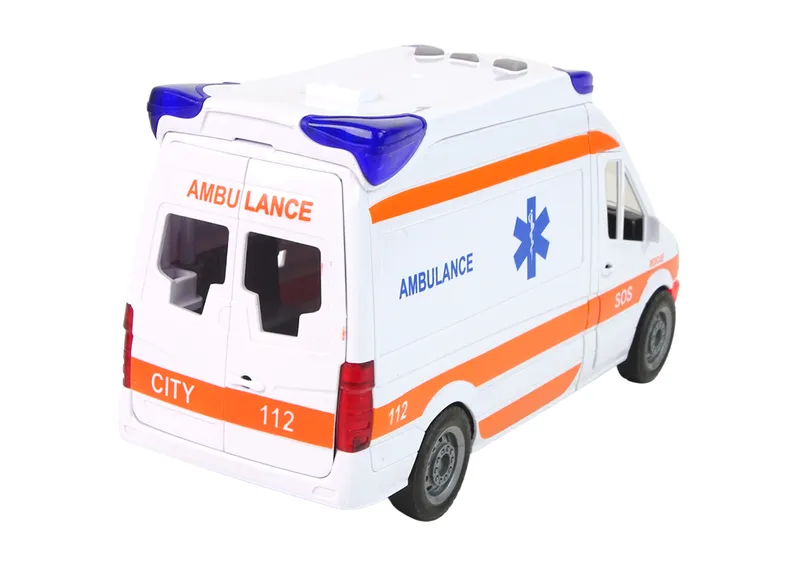 Interaktywne Auto Karetka Ambulans + Nosze Światło Dźwięk