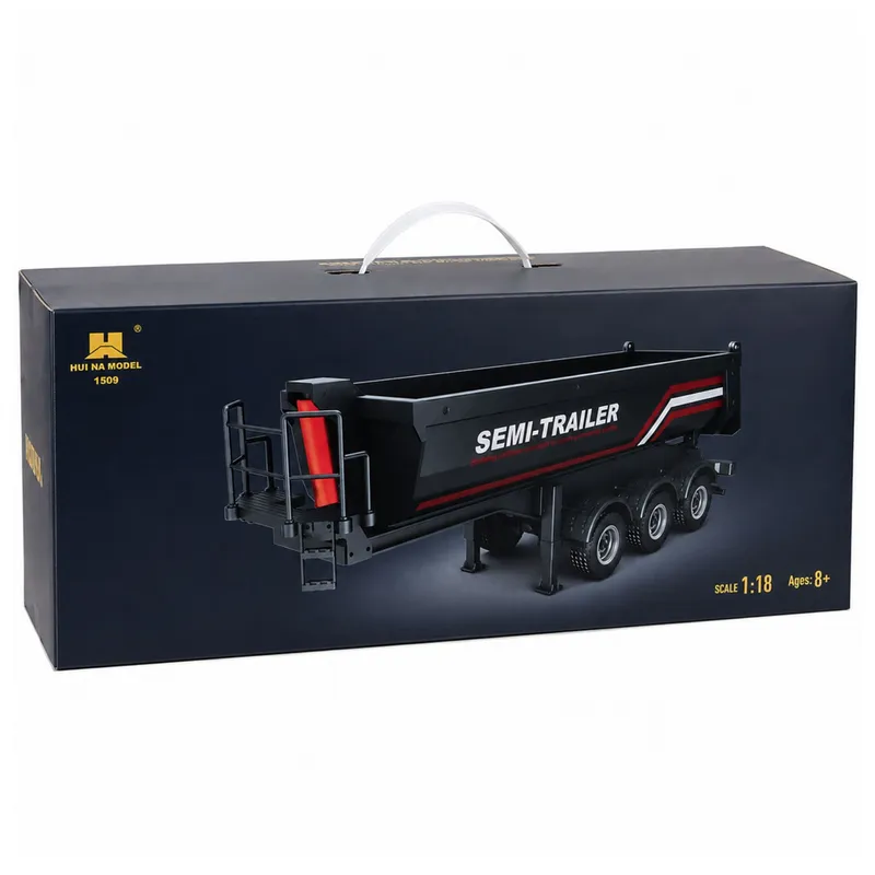 Naczepa Wywrotka Metalowa Zdalnie Sterowana RC Huina 1509 1:18 - Czarna