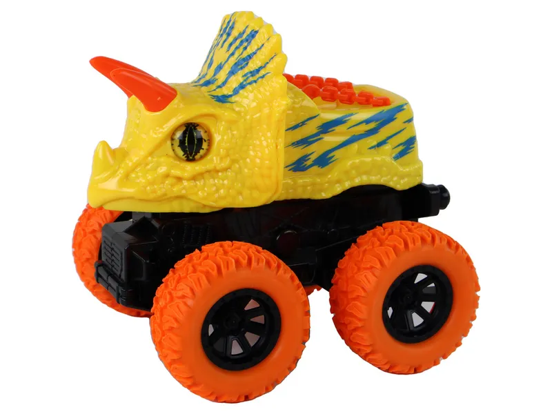 Pojazd Terenowy Pchacz Triceratops Gumowe Koła - Żółty