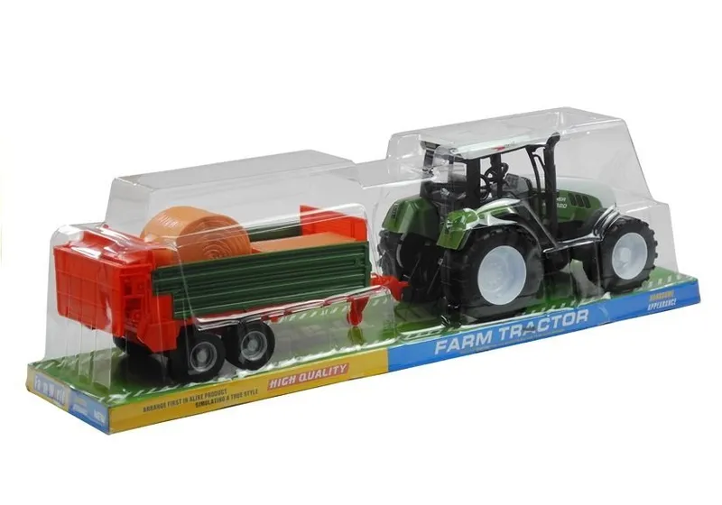 Duży Traktor Z Przyczepą Akcesoria Ciągnik 65 cm
