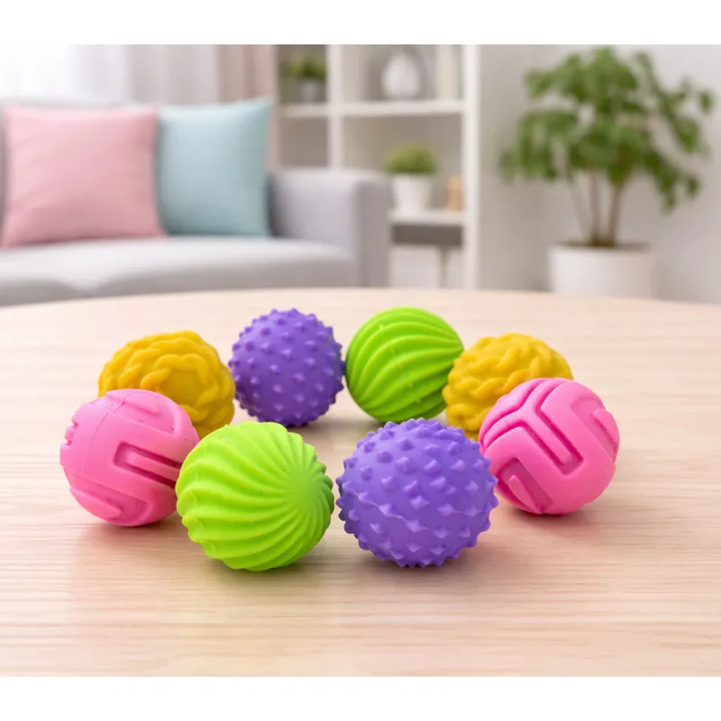 Magnetyczne Silikonowe Piłki Antystresowe W Etui Kolorowe 2,5 cm 8 el