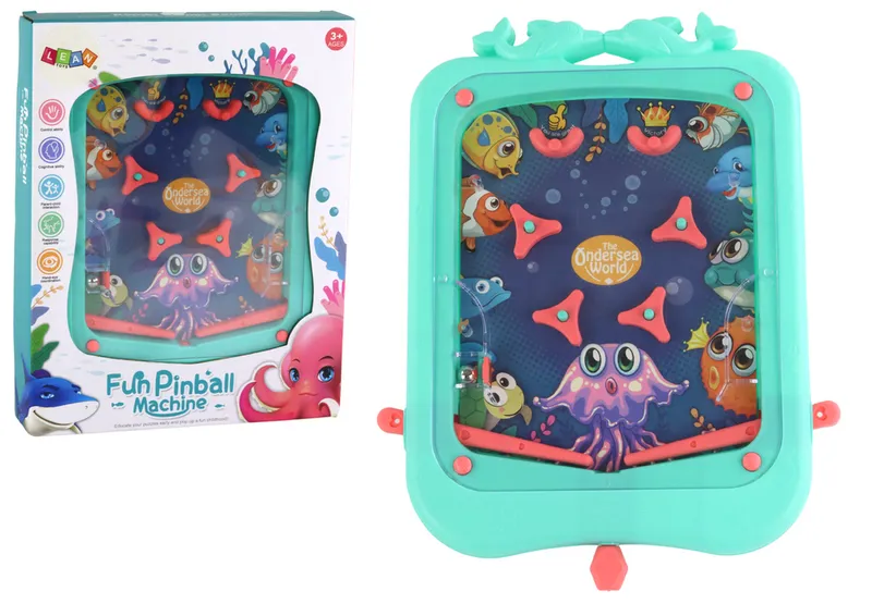 Gra Zręcznościowa Mini Pinball Gra Z Kulką - Zielona