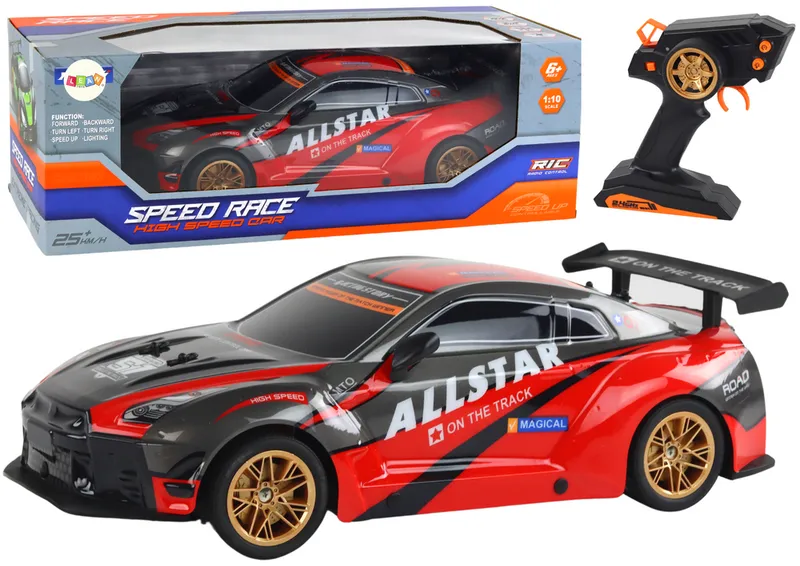 Duże Auto Sportowe Zdalnie Sterowane 1:10 - Czerwone