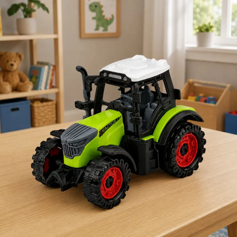 Traktor Farmerski Rolniczy Z Napędem Frykcyjnym 15 cm - Zielony