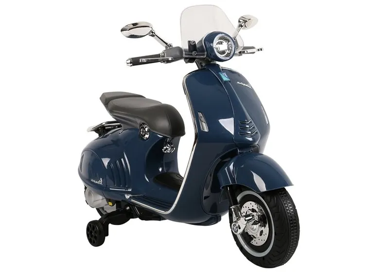 Skuter Na Akumulator Vespa GTS 300 Mini Dla Dzieci Światło LED - Niebieski