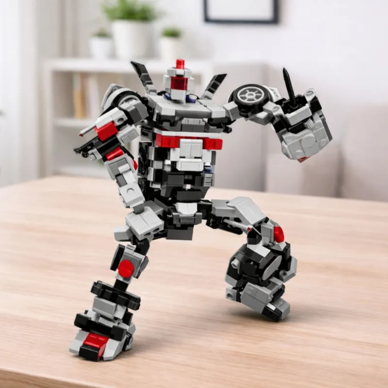 Klocki Konstrukcyjne Samochód Wyścigowy Robot 2w1 320 el - Biały