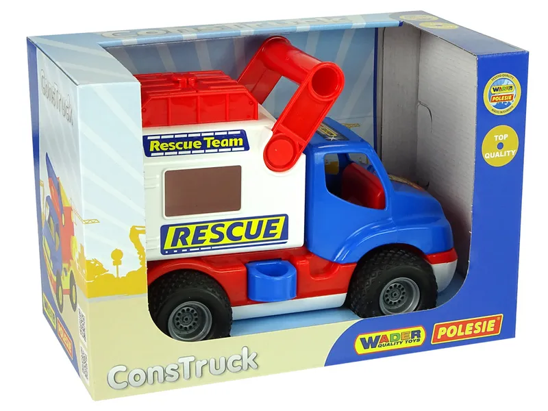 Samochód Ratowniczy Auto ConsTruck Niebiesko Biały POLESIE 41937
