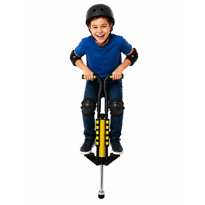 Skoczek Drążek Pogo Do Skakania Dla Dzieci Jump Stick Do 70kg - Żółty