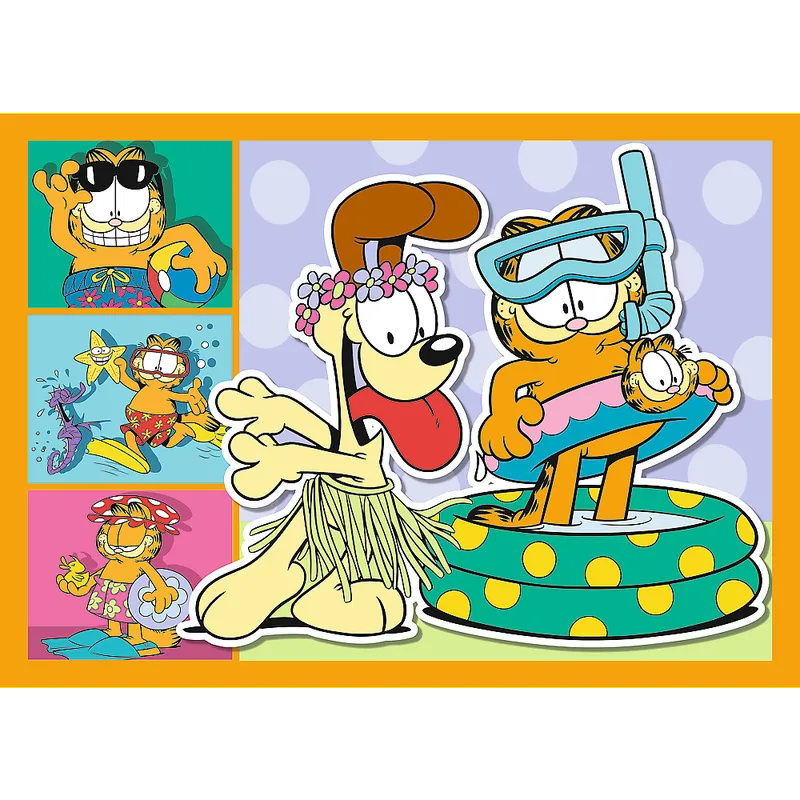 Puzzle - 4w1 (35, 48, 54, 70) - Garfield Kocha Lazanię - TREFL 34673