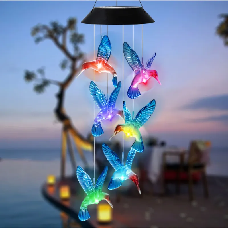 Lampka Solarna Kolibry Ptaki LED Kolorowe