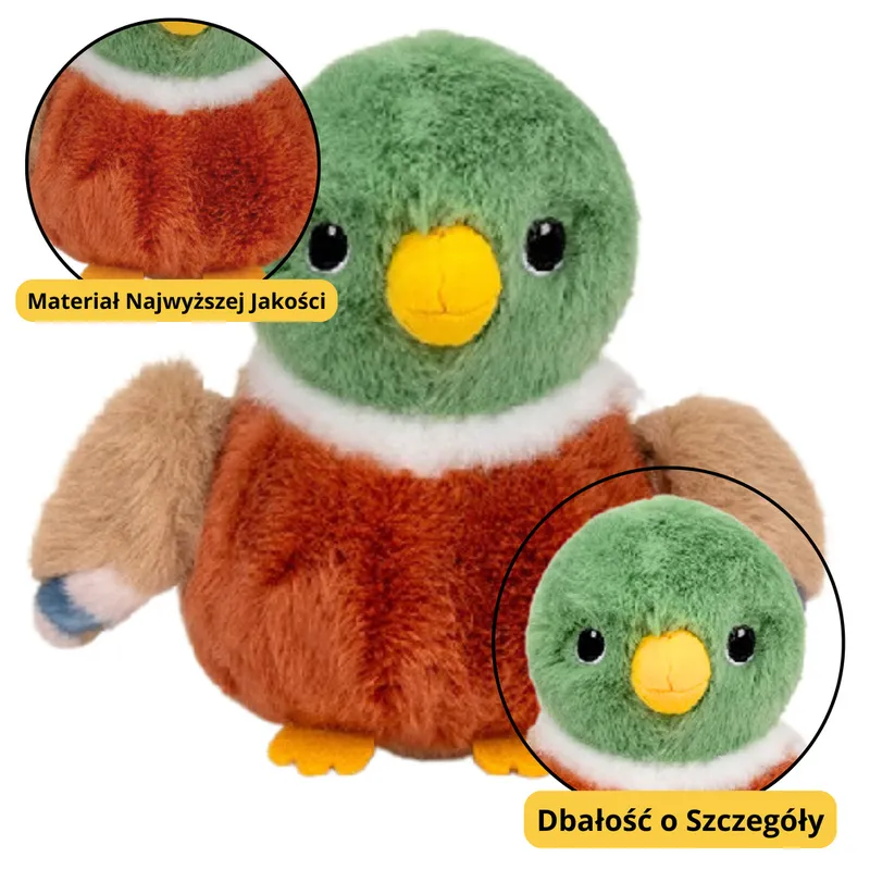 Pluszowa Maskotka Przytulanka Ptak Pluszowy Mała Kaczka 12cm