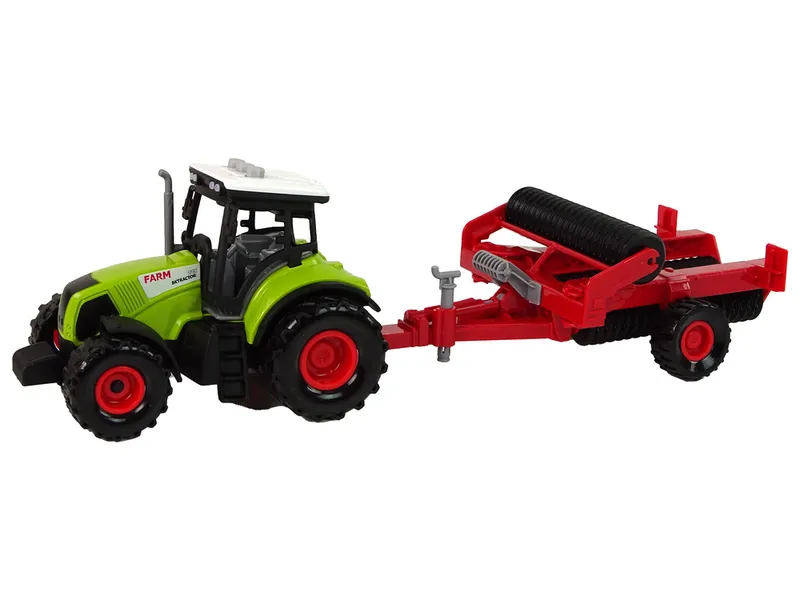Traktor Z Kultywatorem Dla Dzieci Światła Dźwięki - Zielony