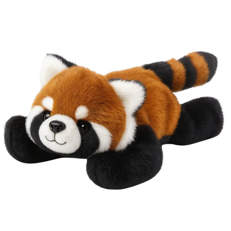 Pluszowa Maskotka Przytulanka Panda Ruda 30cm - Czerwona
