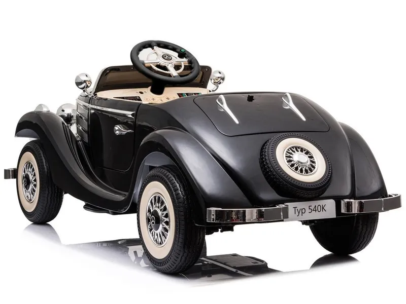 Auto Na Akumulator MERCEDES 540K Klasyk Premium Światła LED MP3 - Czarny