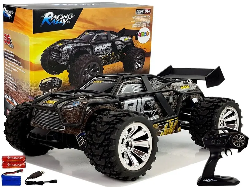 Auto Off-Road Zdalnie Sterowane Brązowo- 2.4G 1:18 35 km/h Kontrola Prędkości - Żółty
