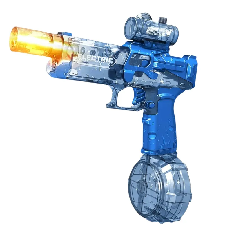 Elektryczny Pistolet Broń Na Wodę Akumulator Światła - Niebieski