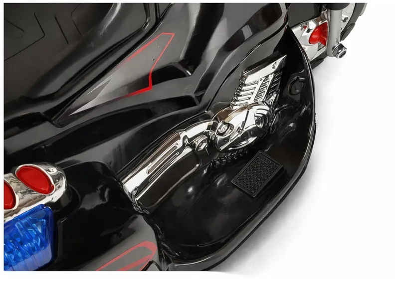 Motor Na Akumulator HC8051 Dla Dzieci Ścigacz Światła LED Dźwięki - Czarny