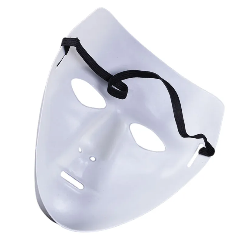 Maska Anonim Karnawałowa Halloweenowa Na Gumce Biała Czerwona