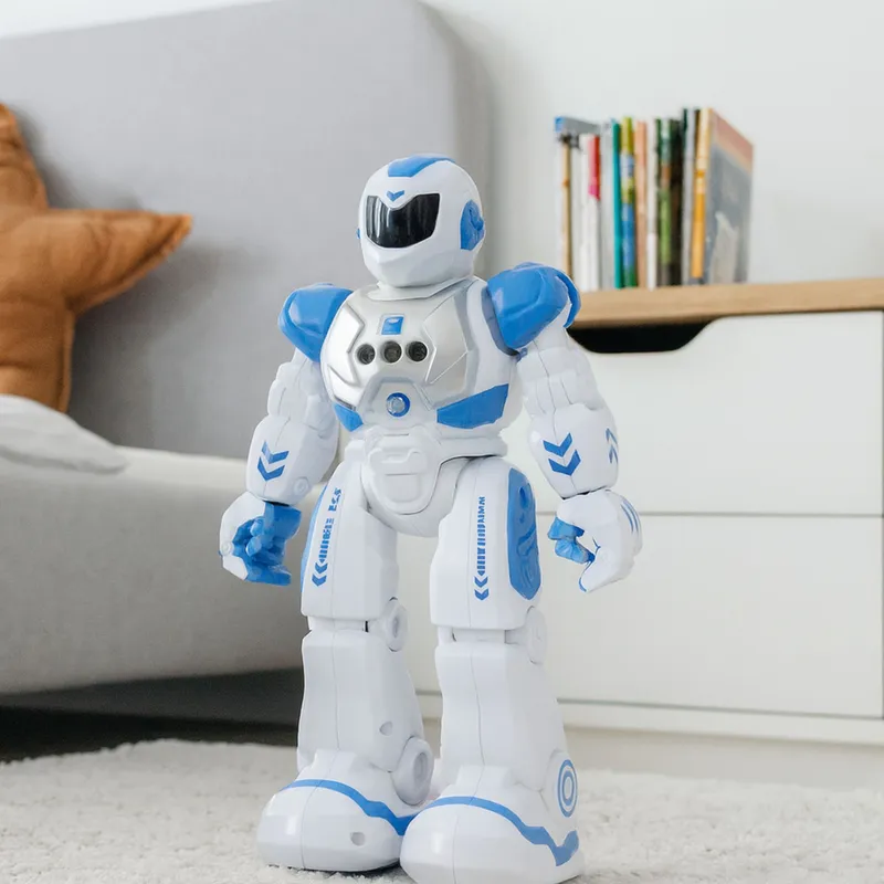 Robot Edukacyjny Zdalnie Sterowany RC Mówi Tańczy Światła Dźwięki - Niebieski