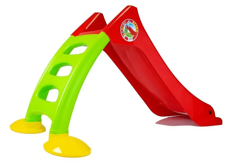 Zjeżdżalnia Ogrodowa Dla Dzieci 3-STOPNIOWA Drabinka 130 cm 424 - Czerwona