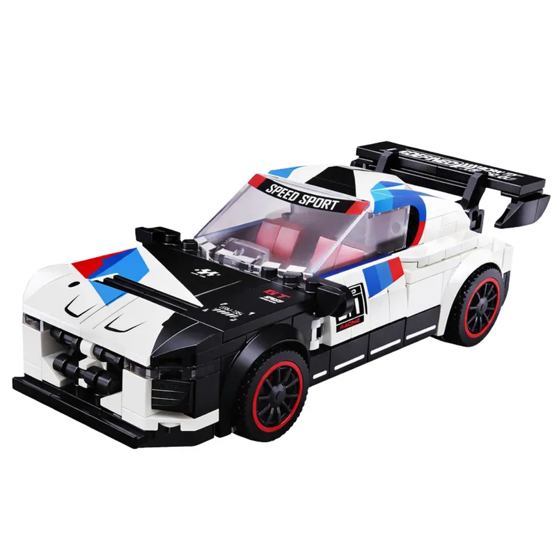 Klocki Konstrukcyjne Samochód Sportowy Robot 2w1 320 el - Biały