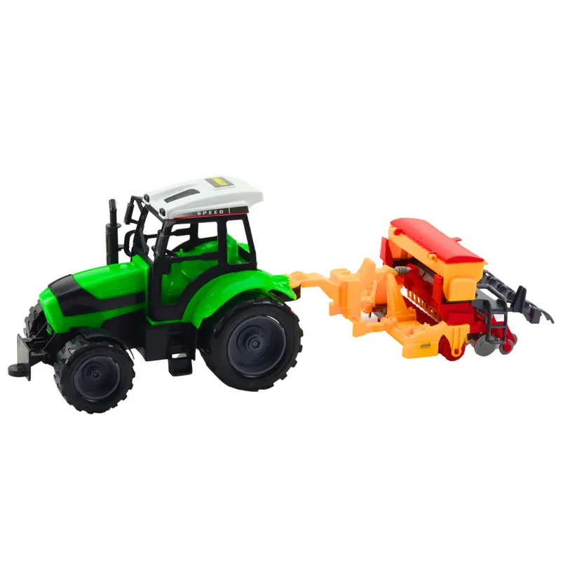 Zestaw Traktor Ciągnik Rolniczy Z Siewnikiem Maszyna Rolnicza