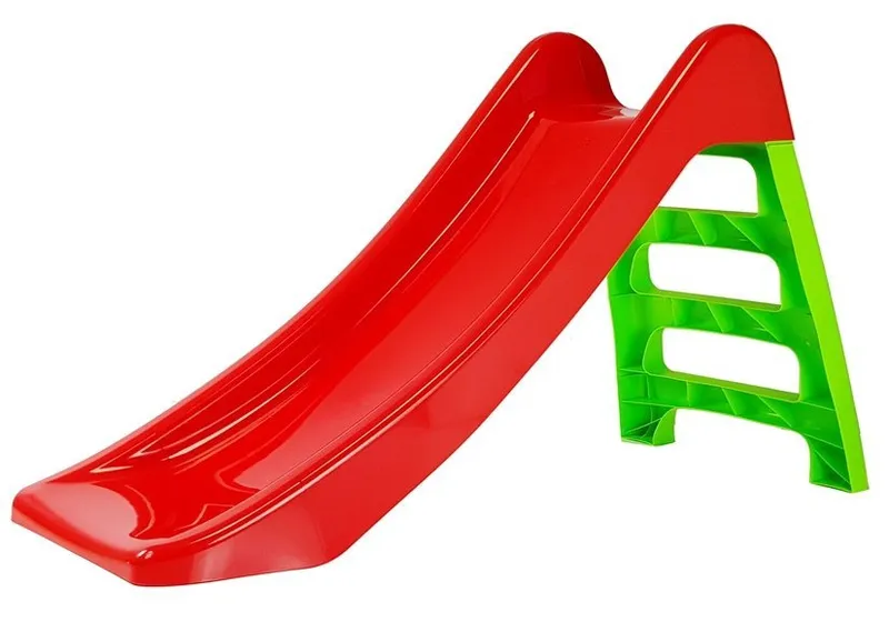 Zjeżdżalnia Ogrodowa Dla Dzieci 3-STOPNIOWA Drabinka 116cm 428 - Czerwona