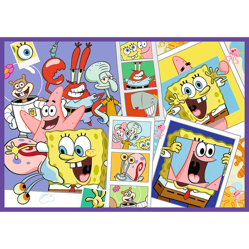 Puzzle - 4x250 - Szalony Świat Sponge Boba - TREFL 13342