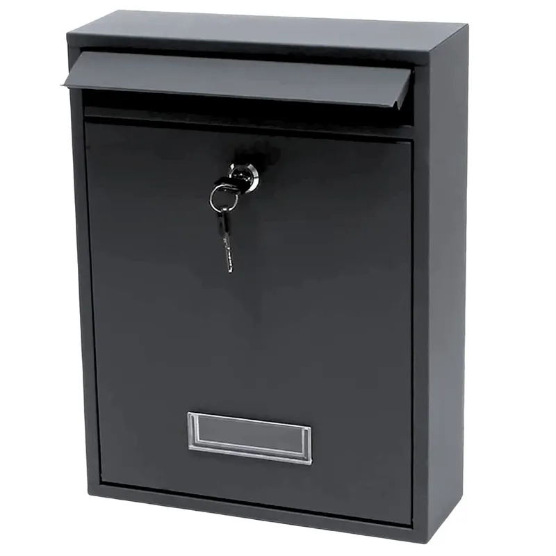 Skrzynka Pocztowa Na Listy Stal Ocynkowana 32x21,5x8,5cm - Czarna