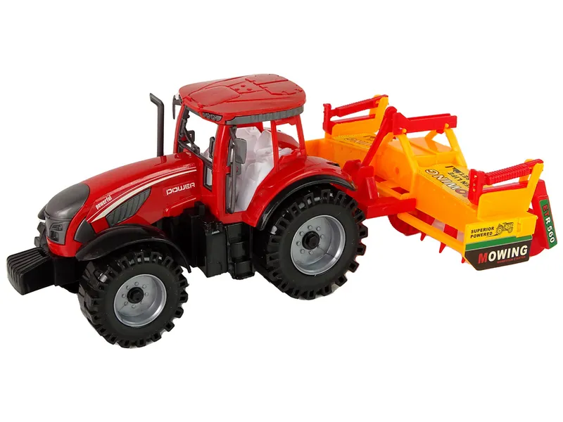Traktor Z Kultywatorem Napęd Frykcyjny - Czerwony