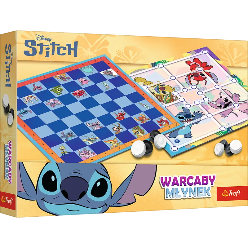 Gra Planszowa Warcaby I Młynek Lilo & Stitch TREFL 02799