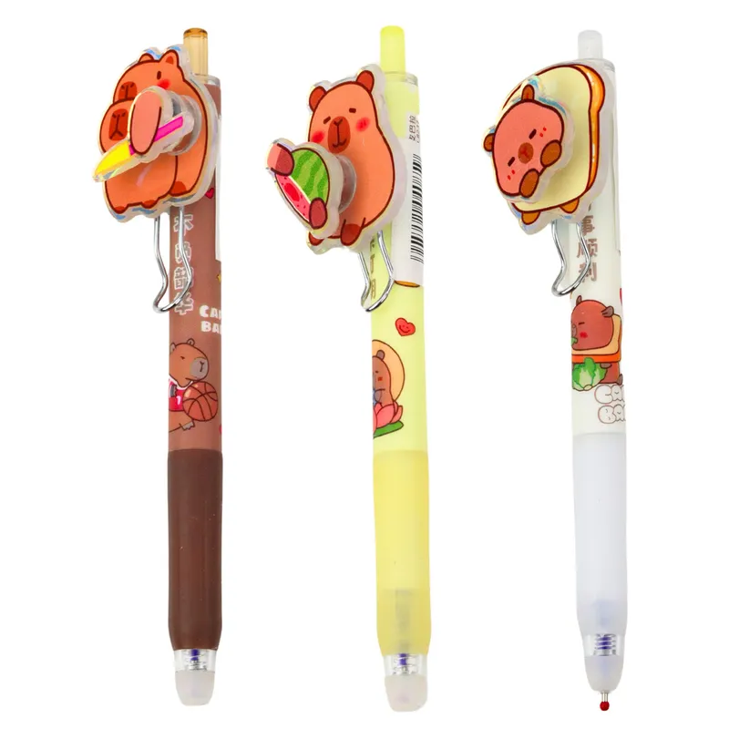 Długopis Żelowy Kapibara Z Obrotowym Elementem Tusz 14,5cm Mix - Niebieski