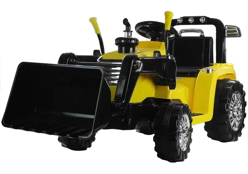 Traktor Koparka Na Akumulator ZP1005 Dla Dzieci Z Ruchomą Łyżką - Żółta