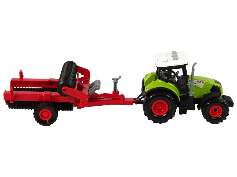 Traktor Z Kultywatorem Dla Dzieci Światła Dźwięki - Zielony