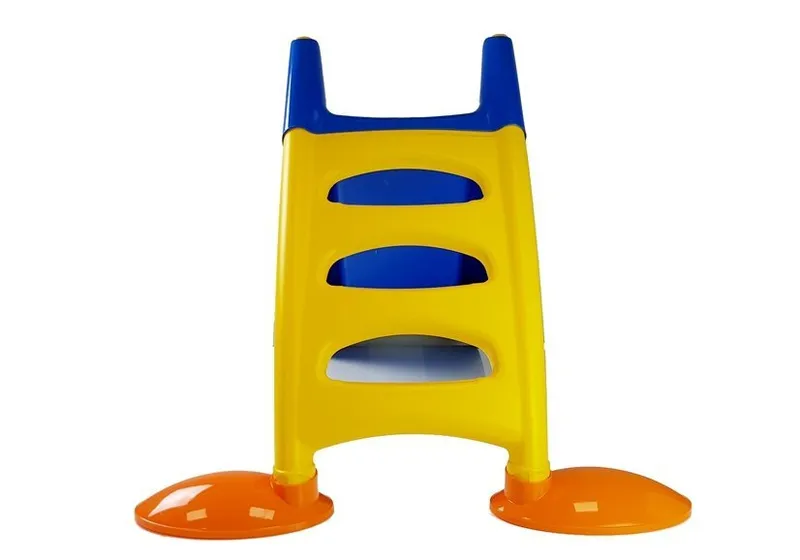 Zjeżdżalnia Ogrodowa Dla Dzieci 3-STOPNIOWA Drabinka 130 cm 424 - Niebieska