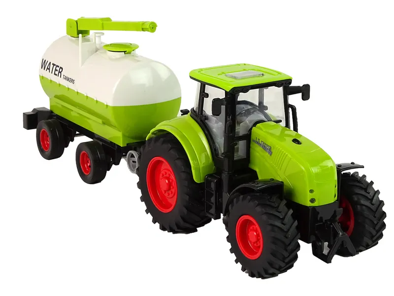 Traktor Z Przyczepą Duże Koła Farma - Zielony