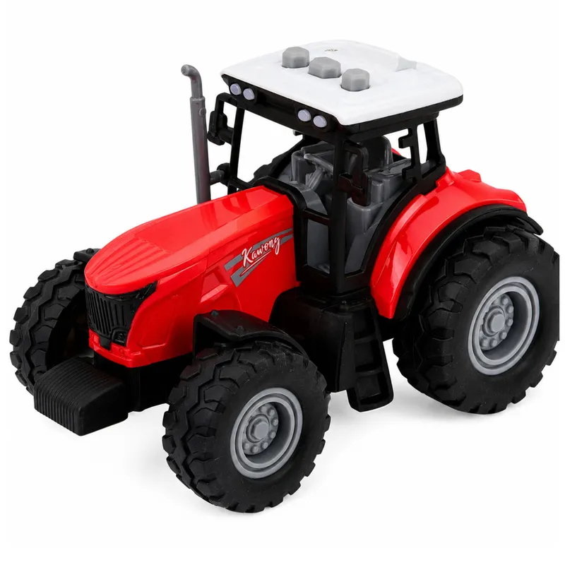 Traktor Z Przyczepą Do Transportu Konia Figurka Światła Dźwięki 3 el