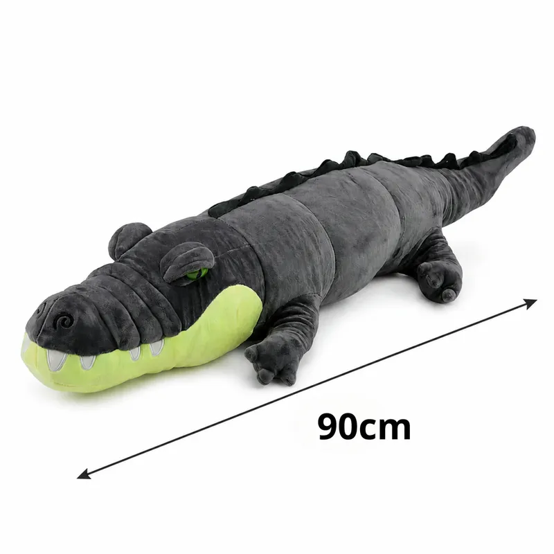 Pluszowy Krokodyl Maskotka Przytulanka Realistyczny 90 cm - Szary