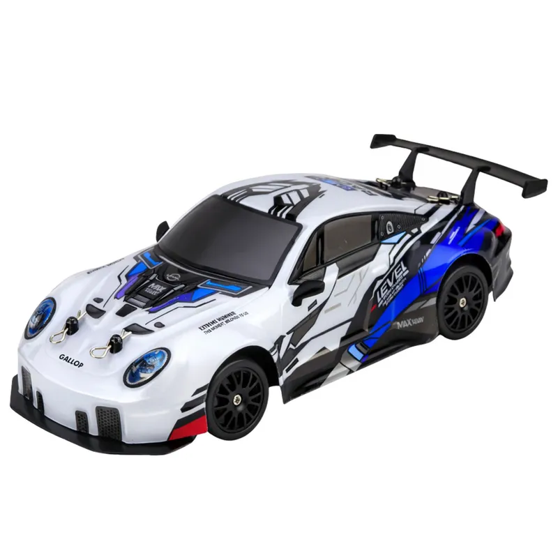 Auto Do Driftu Zdalnie Sterowane RC Wymienne Koła 4WD Niebieskie 1:24