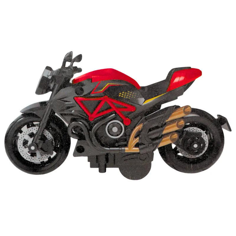 Motocykl Do Składania Skręcania Metal 1:14 DIY - Pomarańczowy